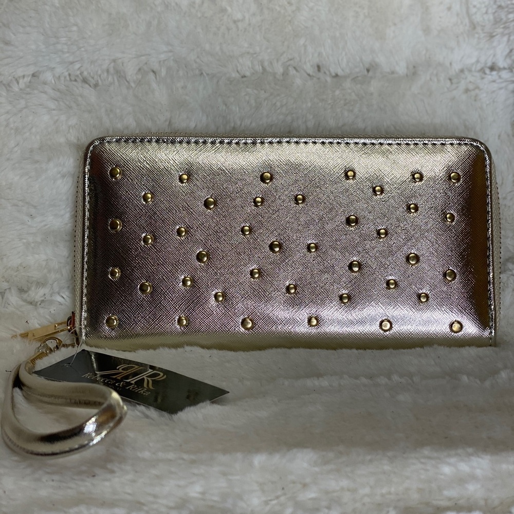 Rebecca & Rifka 💫 Golden Studded Wristlet